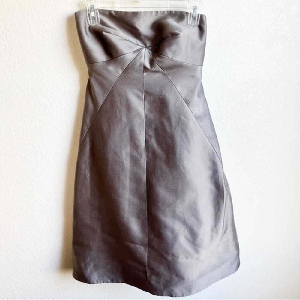 J Crew Strapless Semi Formal Dress Bronze Size 8